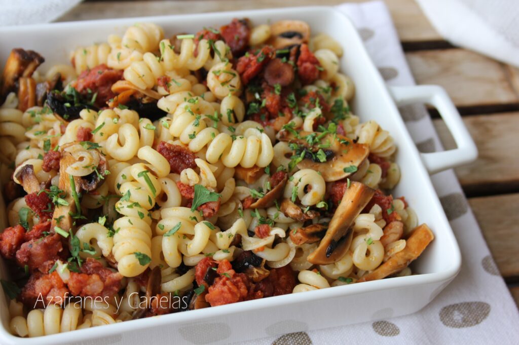 fusilli con chorizo