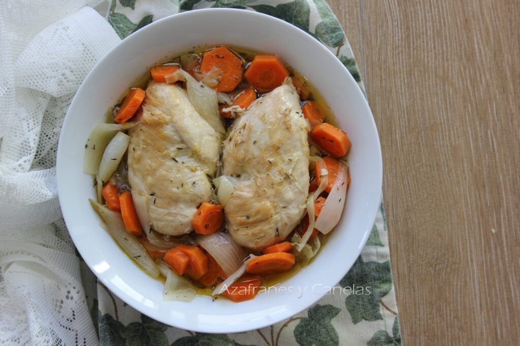 pechuga de pollo en escabeche